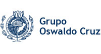 Logo azul escrito Faculdades Oswaldo Cruz